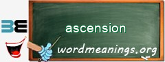 WordMeaning blackboard for ascension